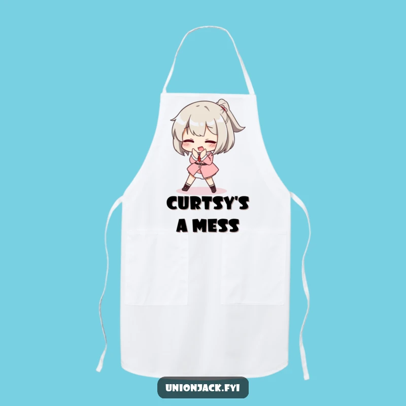 Funny Posh Curtsey Apron: Elegant Kitchen Style with a Twist - Perfect Funny Gift