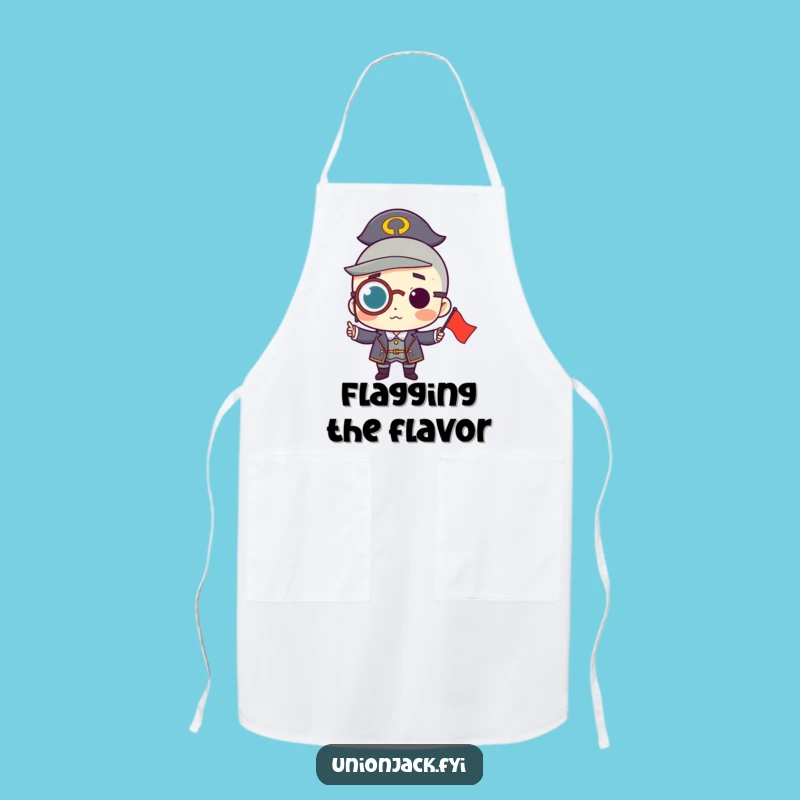 Funny Monocle Character Apron: Sophisticated Kitchen Style - Perfect Funny Gift