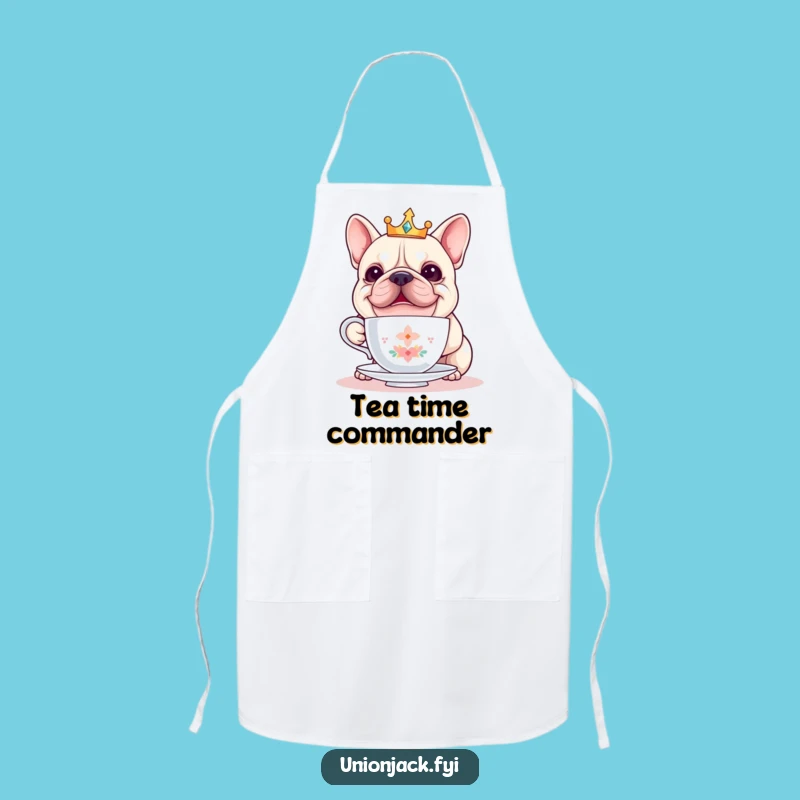 Funny Bulldog Crown Apron - Chef's Hilarious Kitchen Companion Gift!