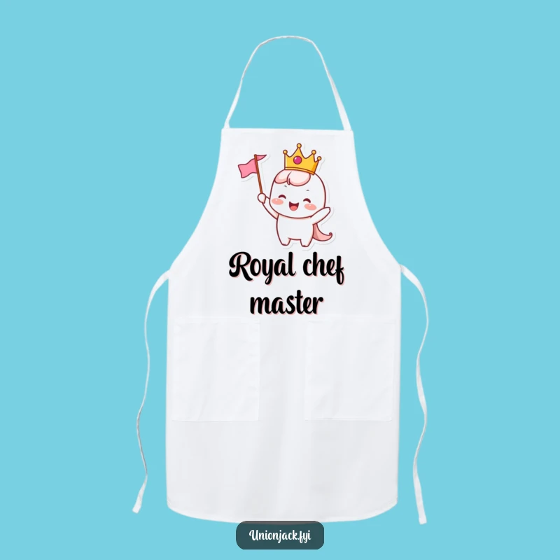 Funny Crowned Character Apron: Royal Cook's Companion - Cook Up Laughs Funny Gift!