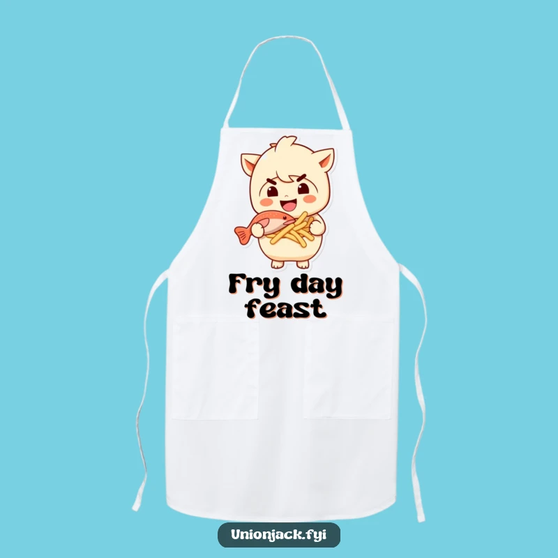 Funny Fish and Chips Chef Apron - Kitchen Humor