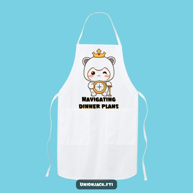 Funny Proud Compass Apron: Character's Guided Cooking, Hilarious Kitchen Gift!