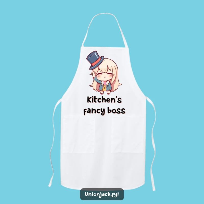 Funny Top Hat Apron: Dapper Wink Kitchen Fun, Perfect Humorous Gift!