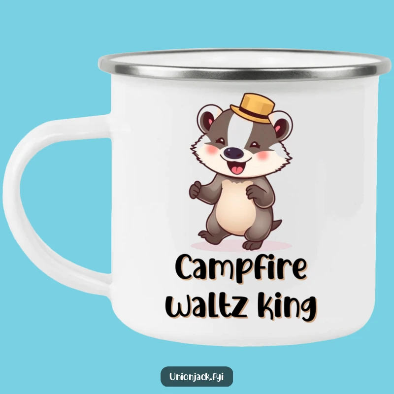 Funny Badger Waltz Camping Mug - Adventure Ready & Hilarious Gift!