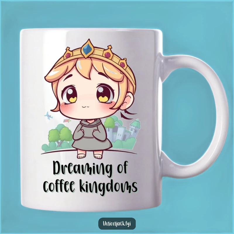Funny Castle Dreamer Mug: Wide-Eyed Wonder Gift for Ambitious Souls