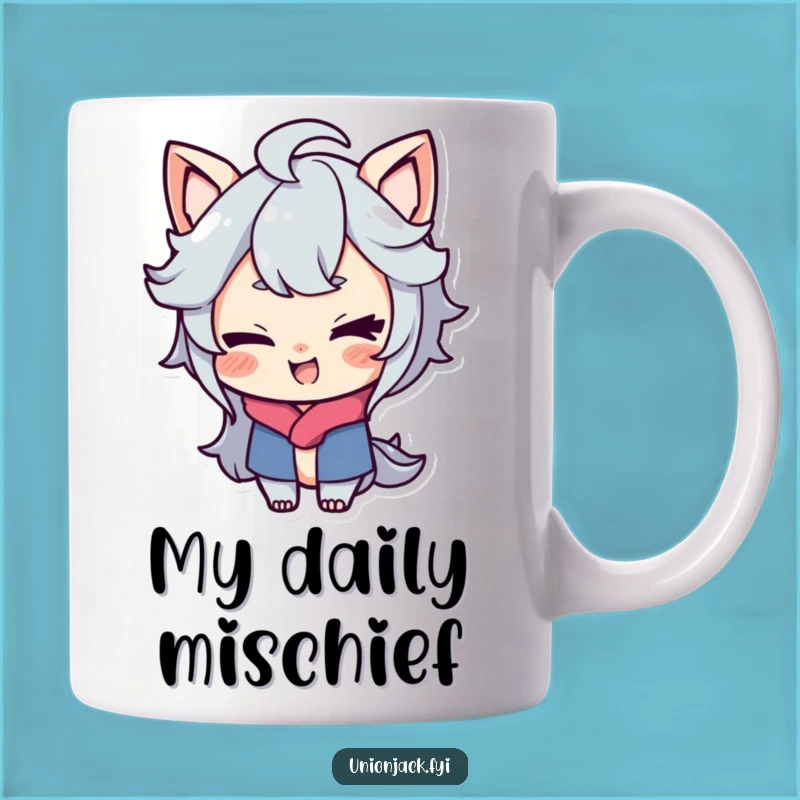 Funny Cheeky Wink Mug: Playful Character for a Smirking Good Time