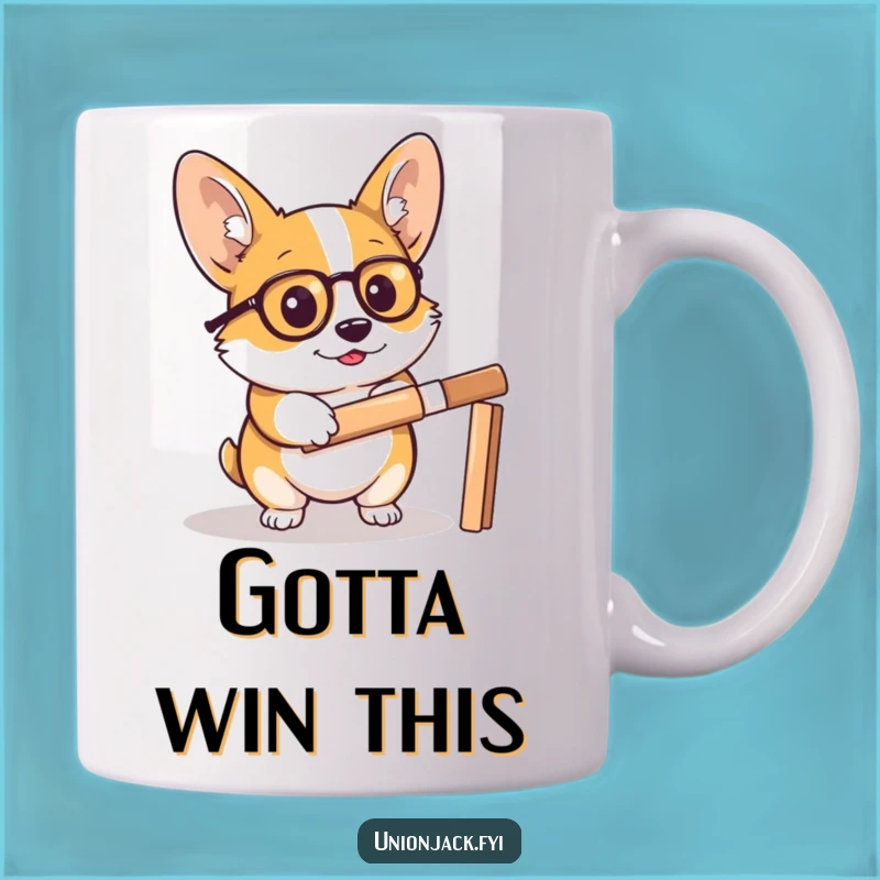 Funny Corgi Cricket Monocle Mug - Sporting Humor & A Perfect Gift!