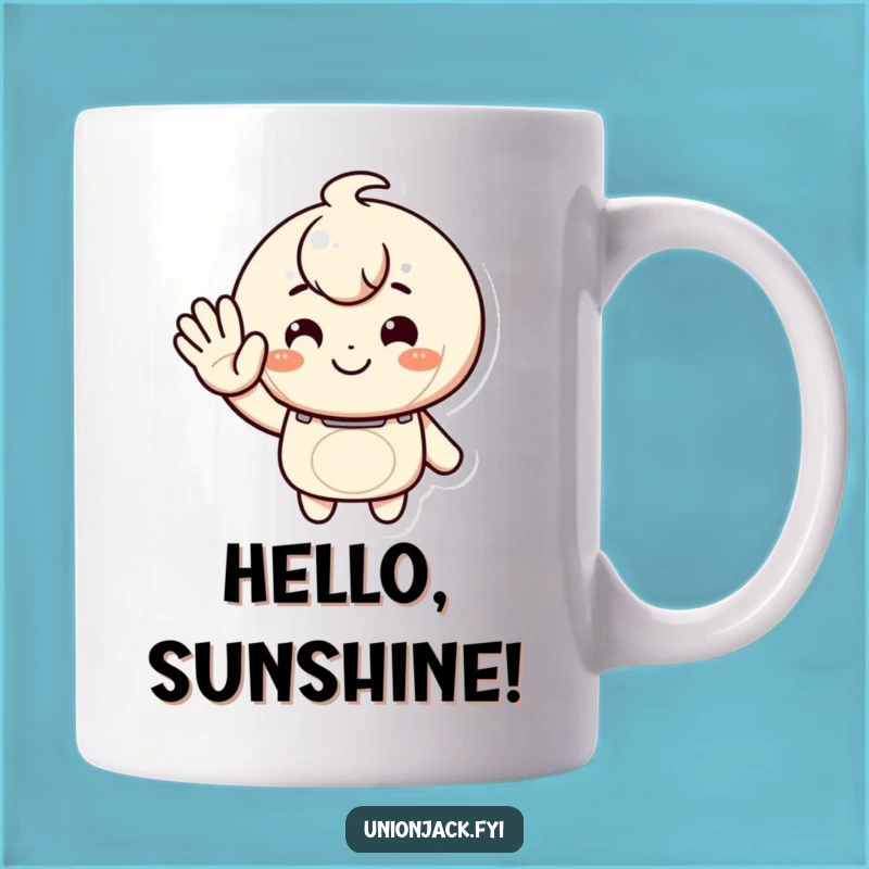 Funny Greeting Mug: Warm Wave & Smile, Perfect Humorous Gift for Friends!