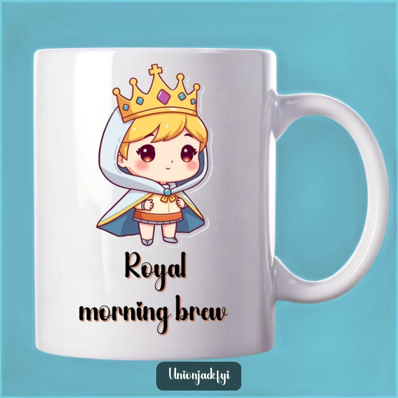 Funny Regal Character Mug: Crowned Royalty Humorous Gift