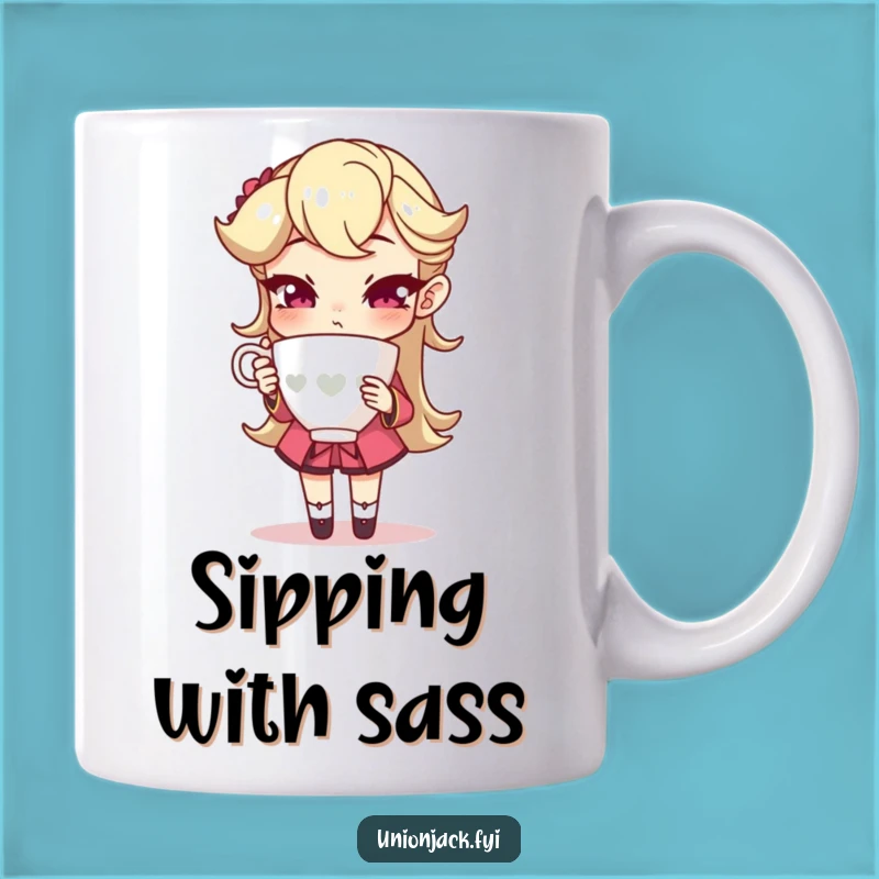 Funny Sophisticated Mug: Teacup Pose, Perfect Humorous Gift for Classy Folk!
