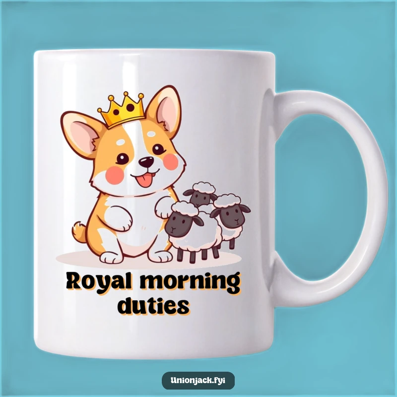 Funny Corgi Crown Sheep Herding Mug: Hilarious Royal Dog Gift