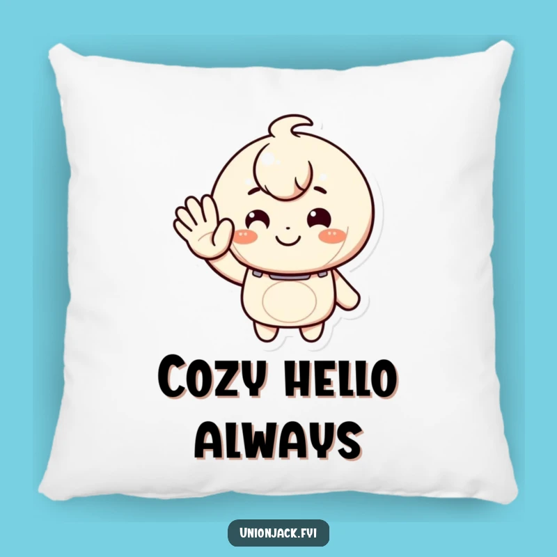 Funny Greeting Pillow: Warm Wave Comfort, Hilarious Gift Accent!