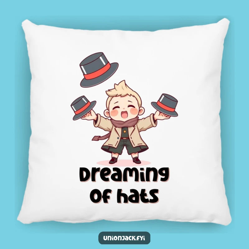 Funny Juggling Hats Pillow: Soft Playful Character Cushion Gift