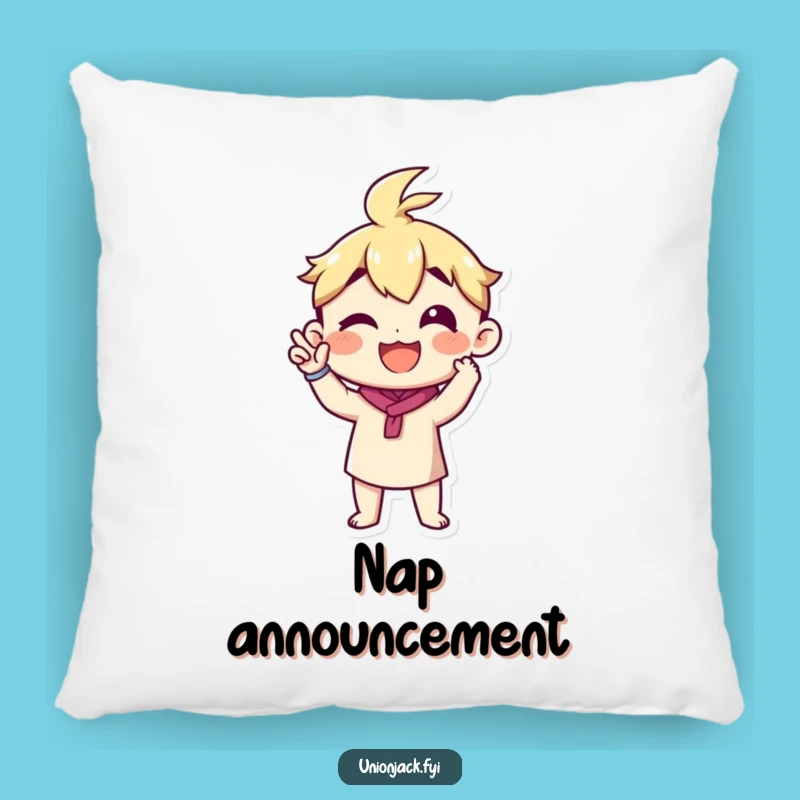 Funny Announcement Pillow: Snuggle Up with this Proud Gesture Cushion