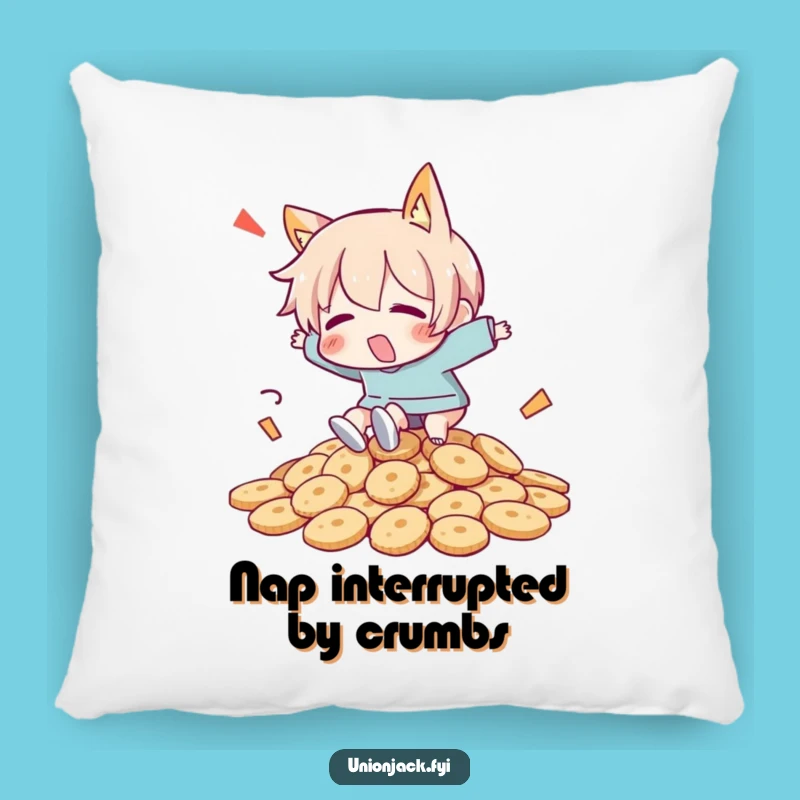 Funny Biscuit Faceplant Pillow: Plush Character Comfort for Comedic Lounging