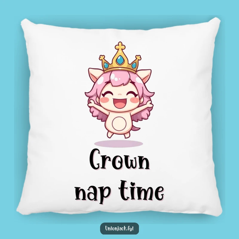Funny Bouncing Crown Pillow: Cozy Regal Fun - Perfect Funny Gift