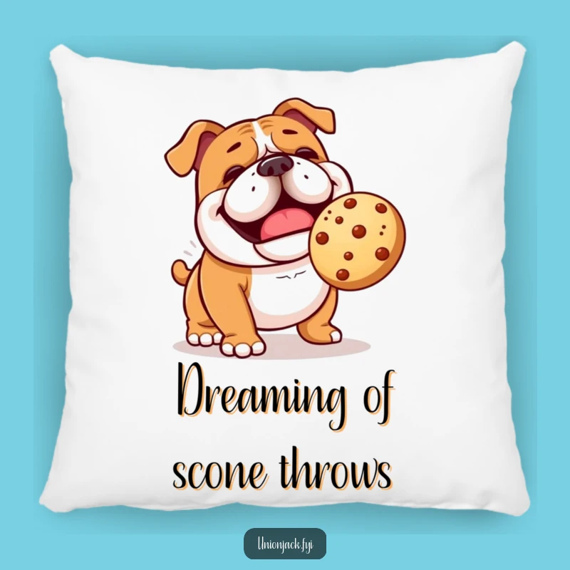 Funny Bulldog Scone Pillow - Cozy Comfort and Humor