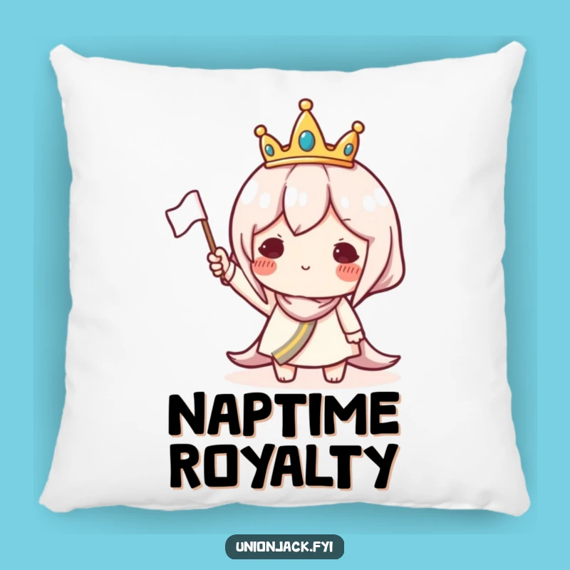 Funny Crowned Character Pillow: Cozy Royal Accent, Hilarious Decor