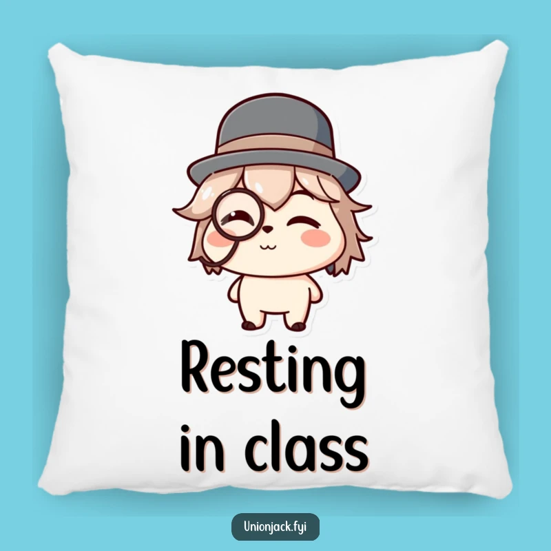 Funny Gentleman Character Pillow: Cozy Sophistication & Humor