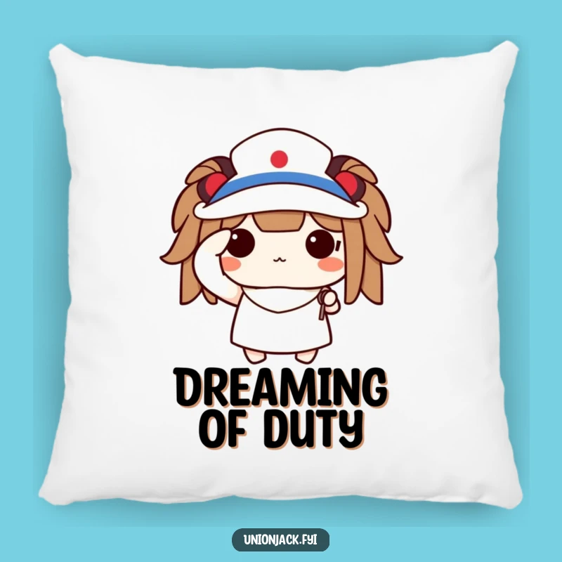 Funny Saluting Character Pillow: Cozy Flag Comfort for Patriotic Spaces