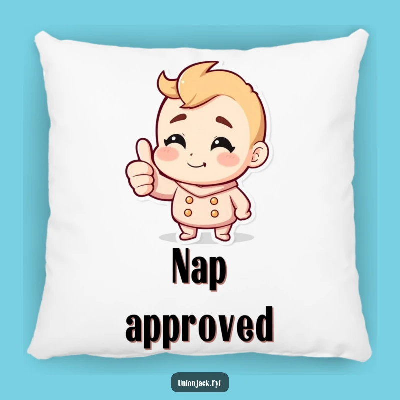 Funny Thumbs Up Grin Pillow - Comfy & Hilarious Positive Accent!