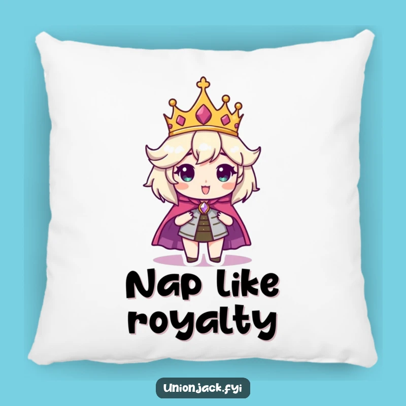 Funny Regal Character Pillow - Comfy & Hilarious Royal Accent!