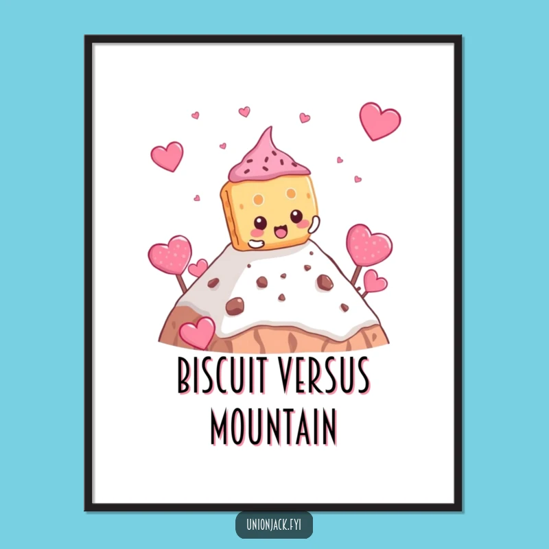Funny Biscuit Climbing Digital Art Print - Instant Adventure Decor