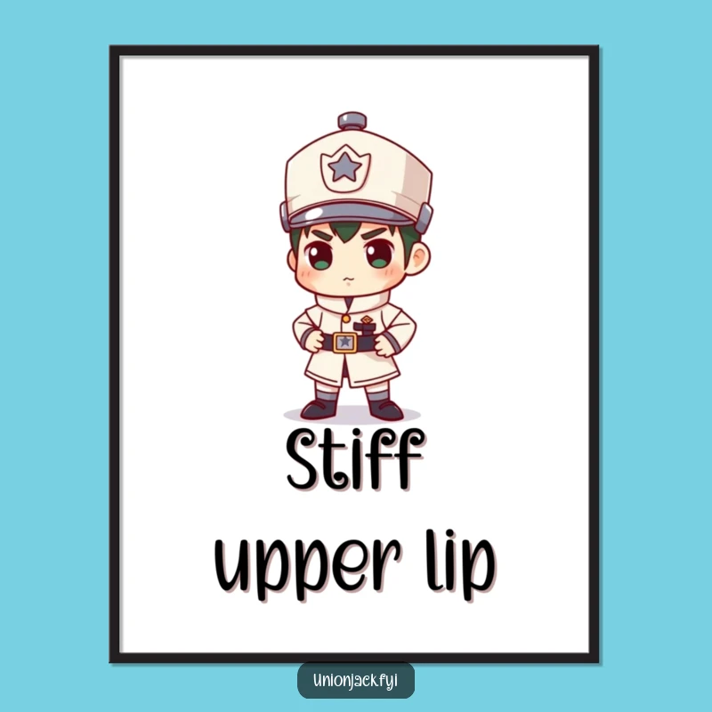 Funny Guard Duty Digital Art: Character's Stiff Stance, Instant Humorous Decor!