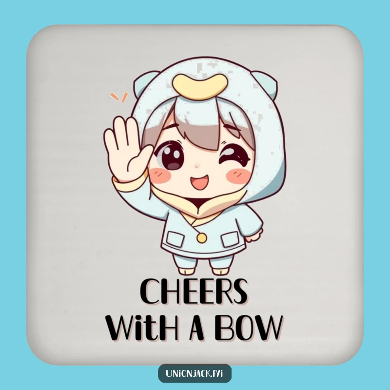 Funny Polite Salute Coaster: Protect Surfaces with Humor, Unique Funny Gift