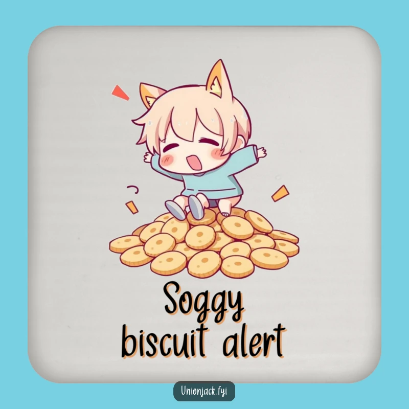 Funny Biscuit Spill Coaster: Hilarious Character Protection for Tabletops