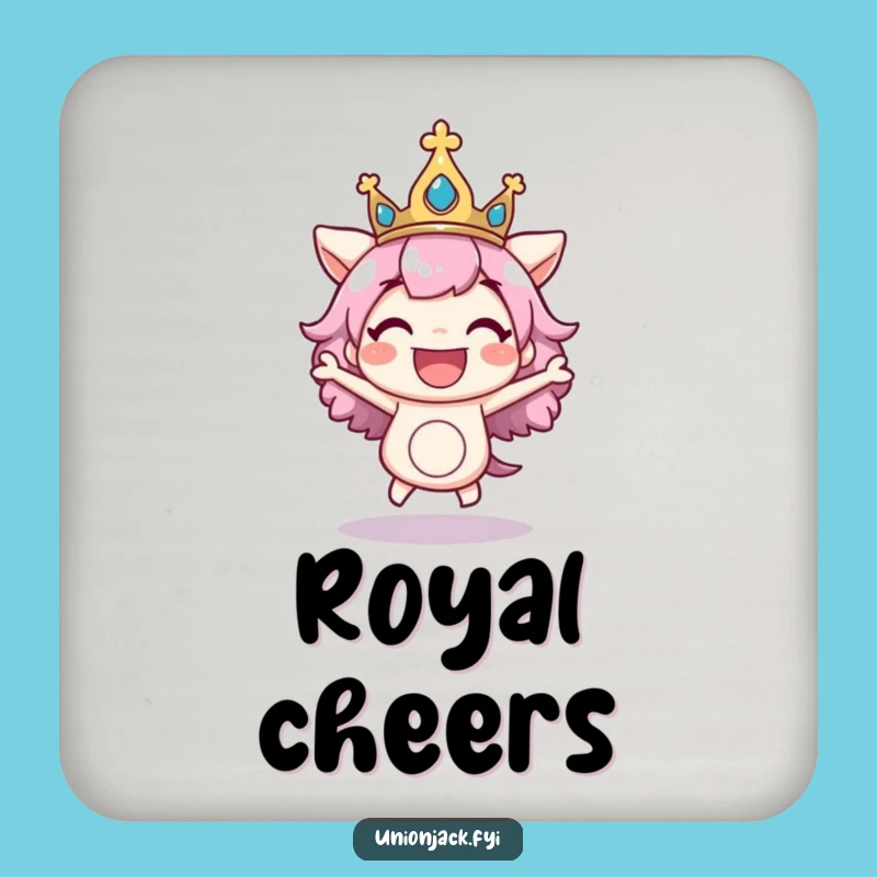 Funny Bouncing Crown Coasters: Protect Surfaces with Regal Fun - Perfect Funny Gift