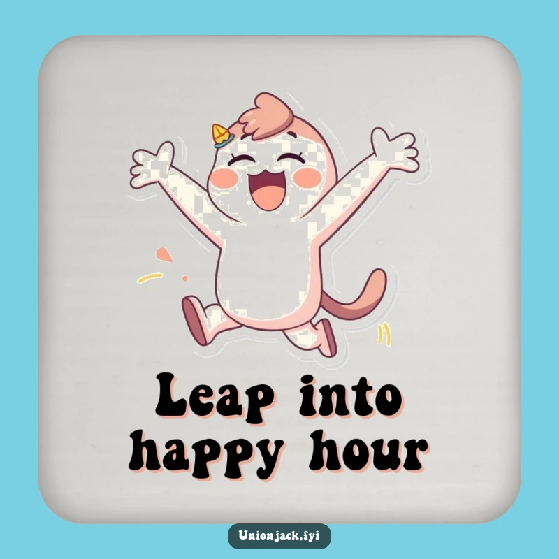 Funny Coaster: Character Leap Art, Perfect Funny Gift for Table Protection