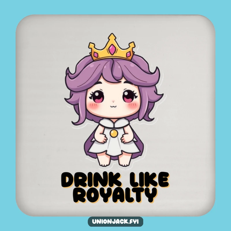 Funny Crowned Character Coaster: Regal Protection for Your Surfaces