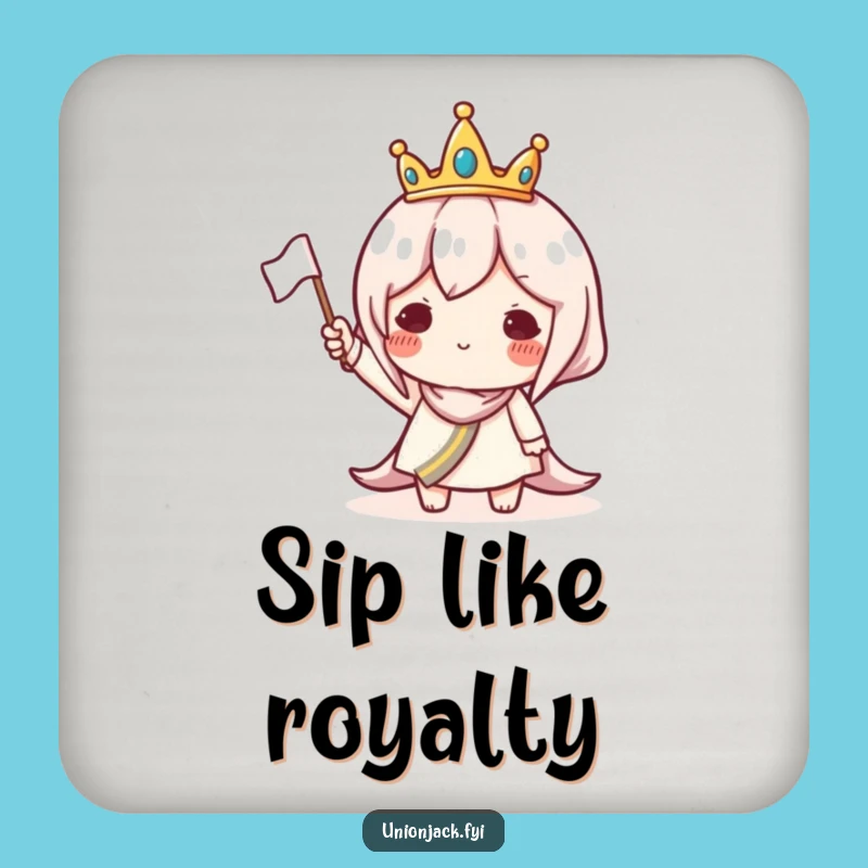 Funny Crowned Character Coaster: Royal Protection, Hilarious Table Gift
