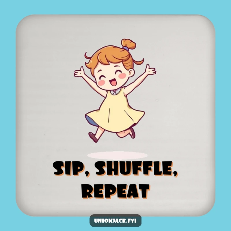 Funny Dancing Character Coasters - Jaunty Stride Protection, Set of Funny Gifts