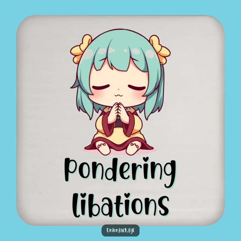 Funny Thoughtful Coasters: Set of 4 Pensive Designs, A Clever Funny Gift for Tabletop Thinking!