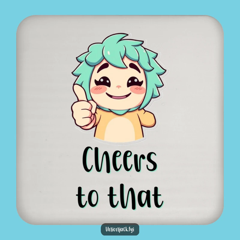 Funny Thumbs Up Drink Coaster: Protect Surfaces with Cheeky Approval