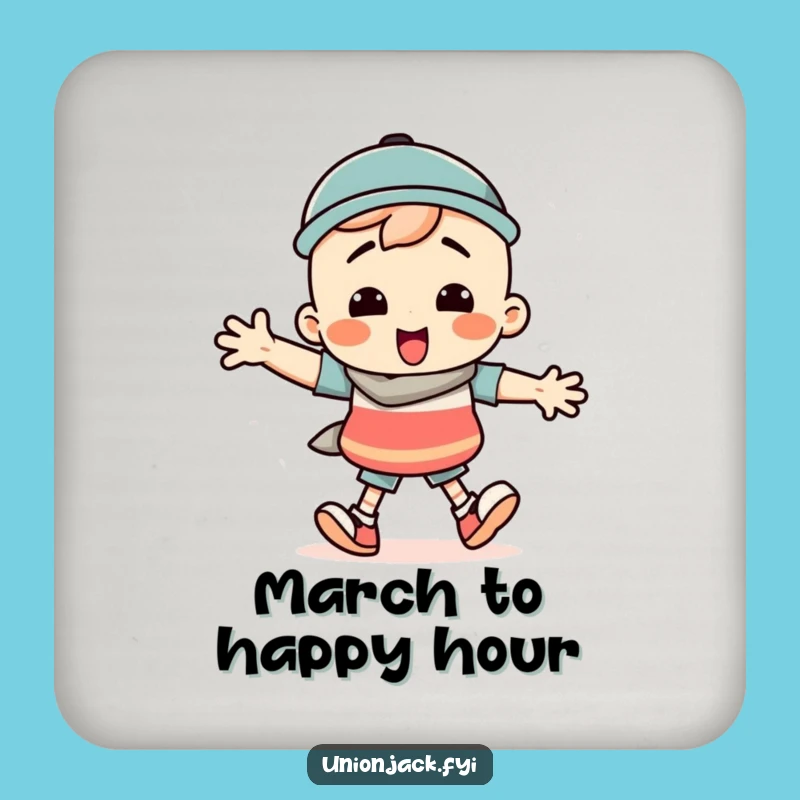 Funny Silly March Coasters: Protect Tables with Exaggerated Flair