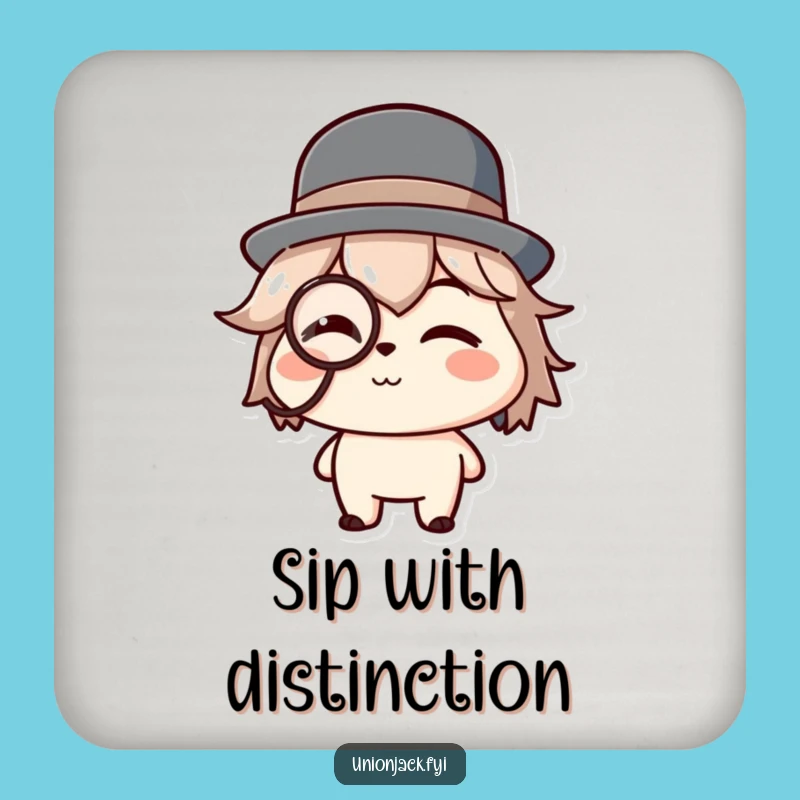 Funny Gentleman Character Coasters: Protect Tables with Chic Humor