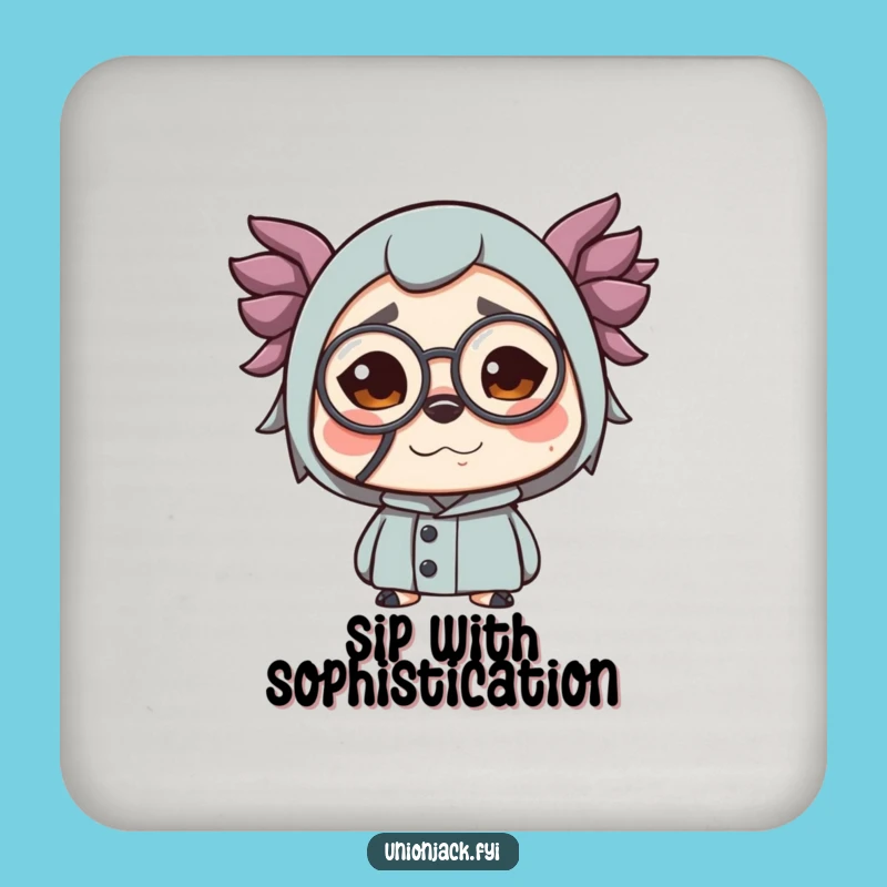 Funny Monocle Face Coaster - Protect Surfaces with Class