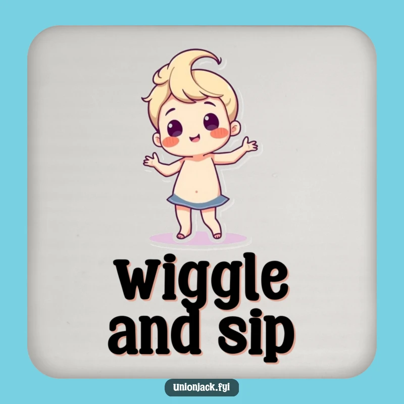 Funny Dance Coaster: Protect Surfaces with Hip Wiggle, Humorous Gift!