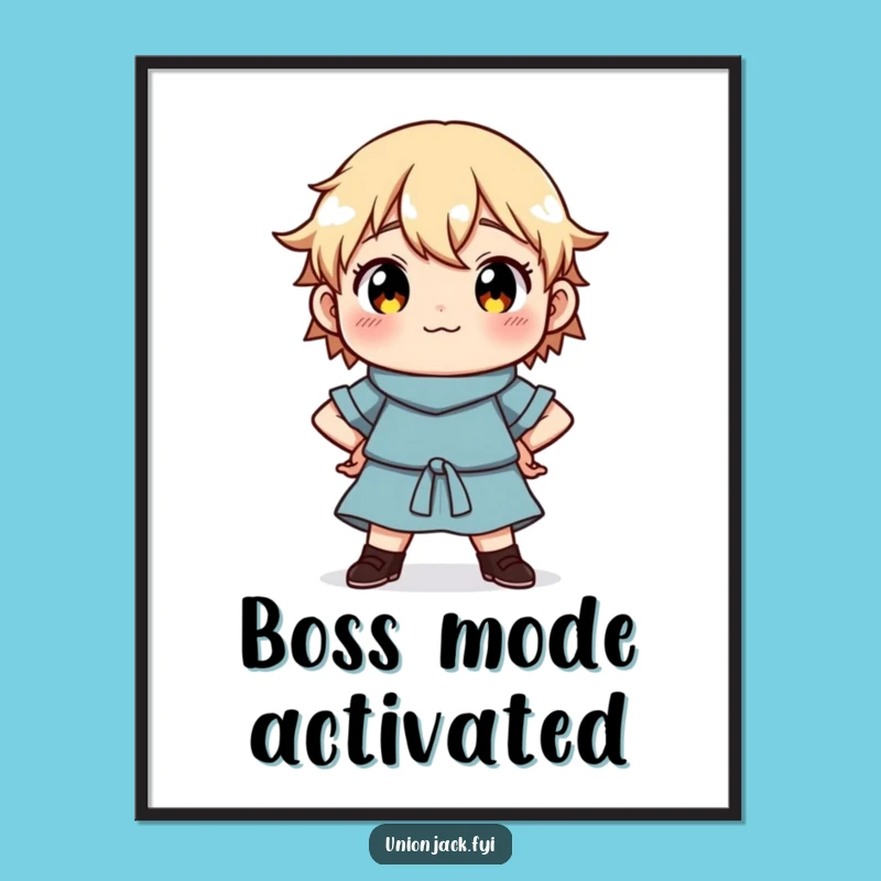 Funny Proud Poster: Character's Confident Stance - Inspiring Wall Art, Perfect Funny Gift