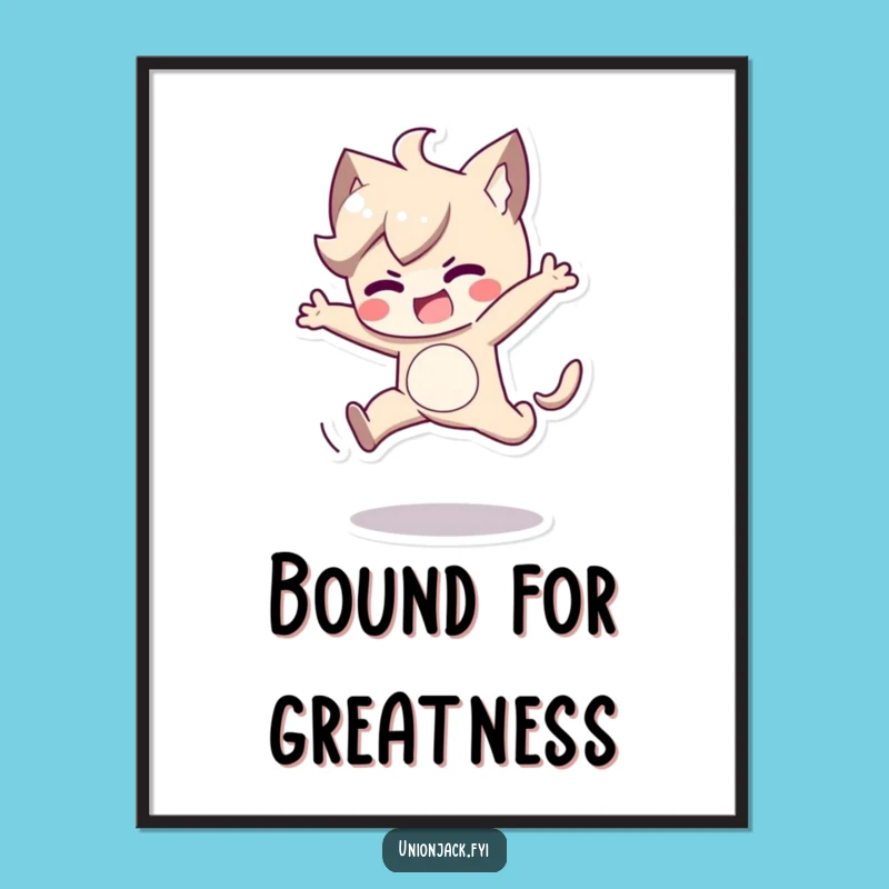 Funny Determined Jumper Poster - Motivational Wall Art