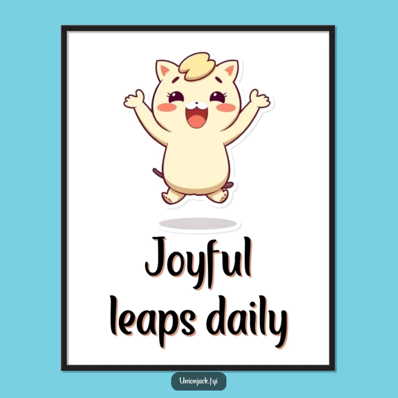 Funny Hop Poster: Vibrant Character Art, A Whimsical Funny Gift for Wall Decor!