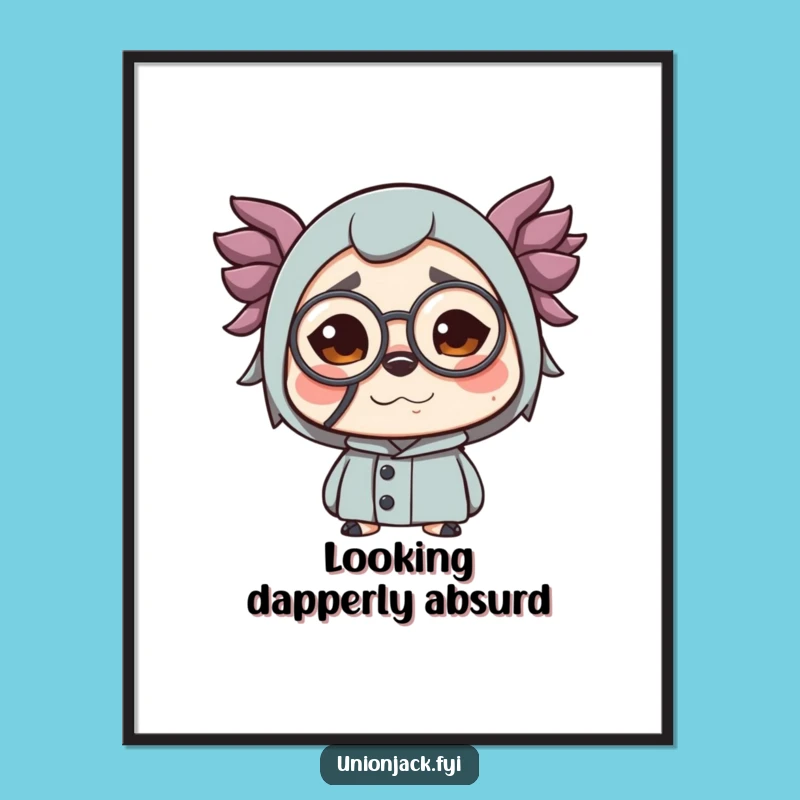 Funny Monocle Face Poster - Elegant Humor Wall Art