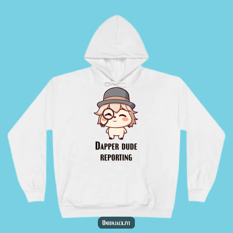 Funny Gentleman Character Hoodie: Cozy Style with a Humorous Wink