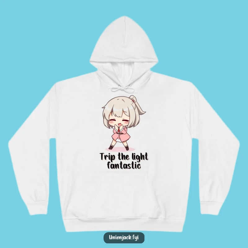 Funny Posh Trip Hoodie: Cozy Elegance with a Comedic Fall - Funny Gift