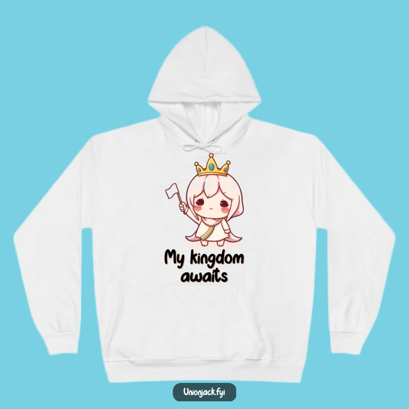 Funny Crowned Character Hoodie: Cozy Royal Comfort, Hilarious Gift