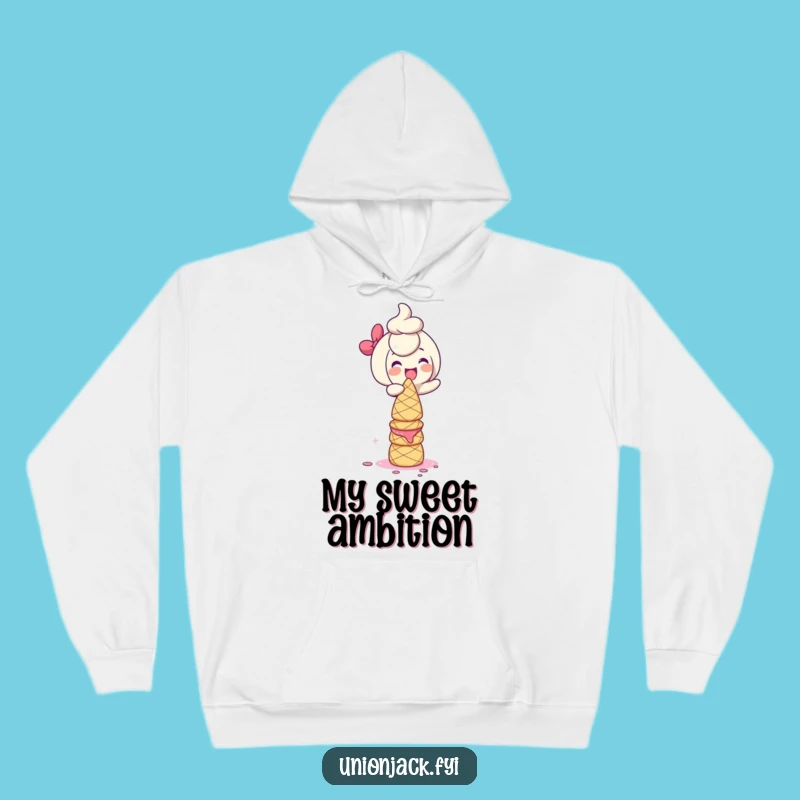 Funny Scone Tower Hoodie: Giggling Character's Cozy Bake, Perfect Comfort Gift!