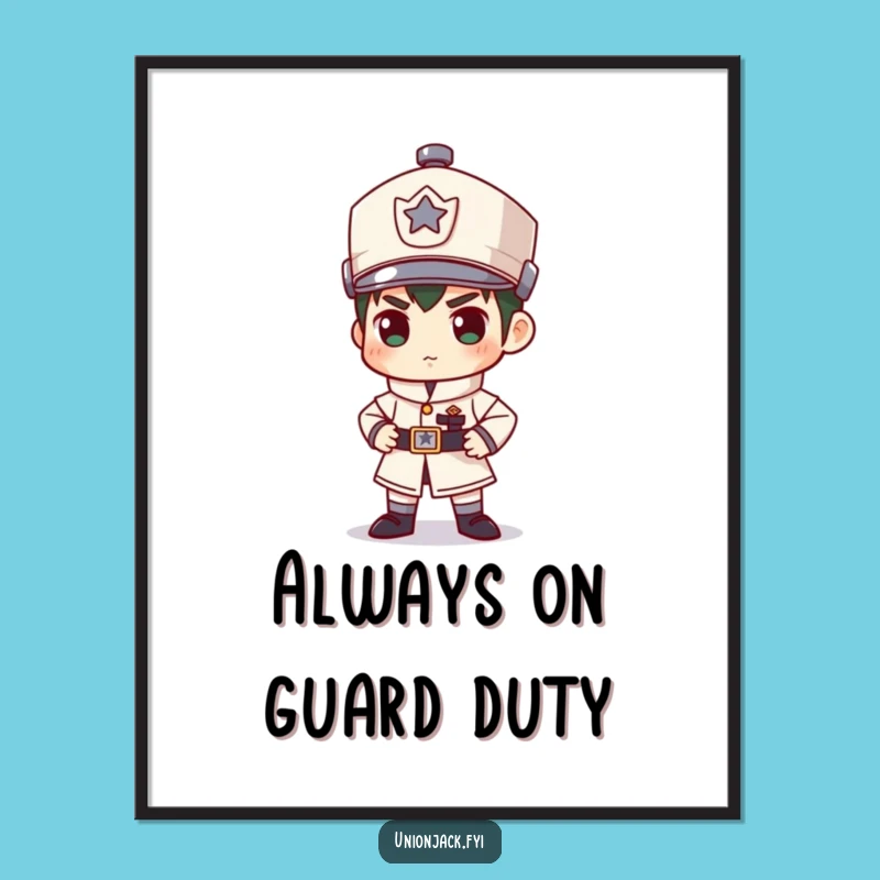 Free Printable Wall Art: Stiff Guard Character Funny Downloadable Decor for Walls